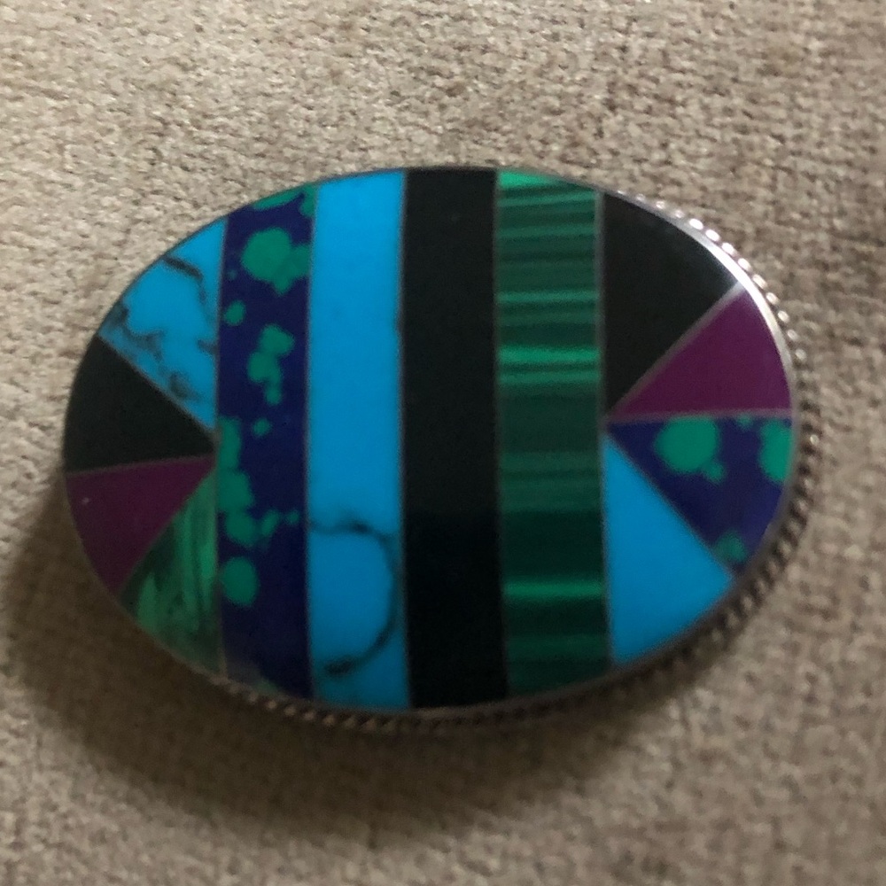 🇲🇽Mexican Inlaid Stone Pendant/Pin - 949 $50 or $45 w/offer